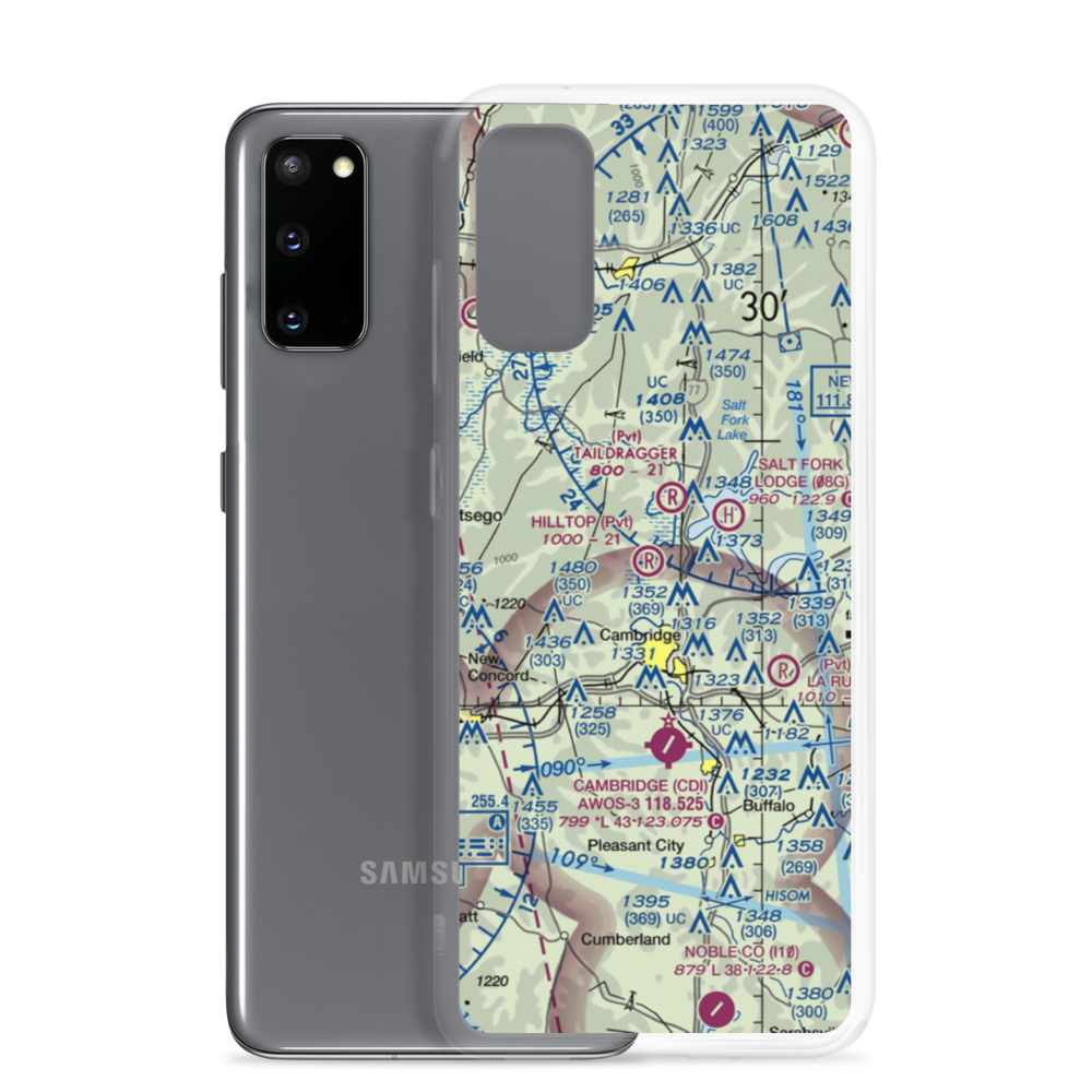 Hilltop Airport (2OA6) VFR Sectional Samsung Case Samsung Galaxy S20 model shown