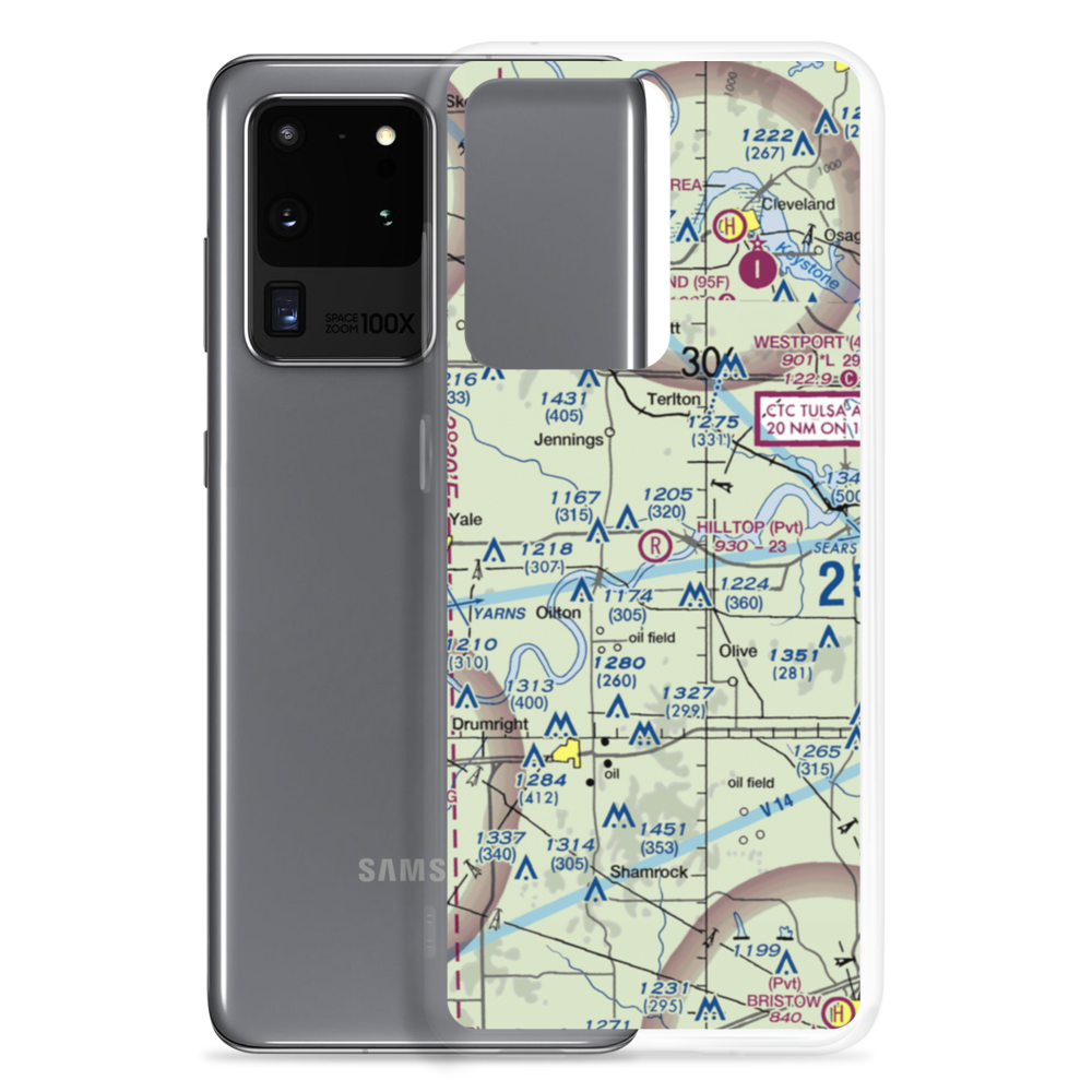 Hilltop Airport (40OK) VFR Sectional Samsung Case Samsung Galaxy S20 Ultra model shown