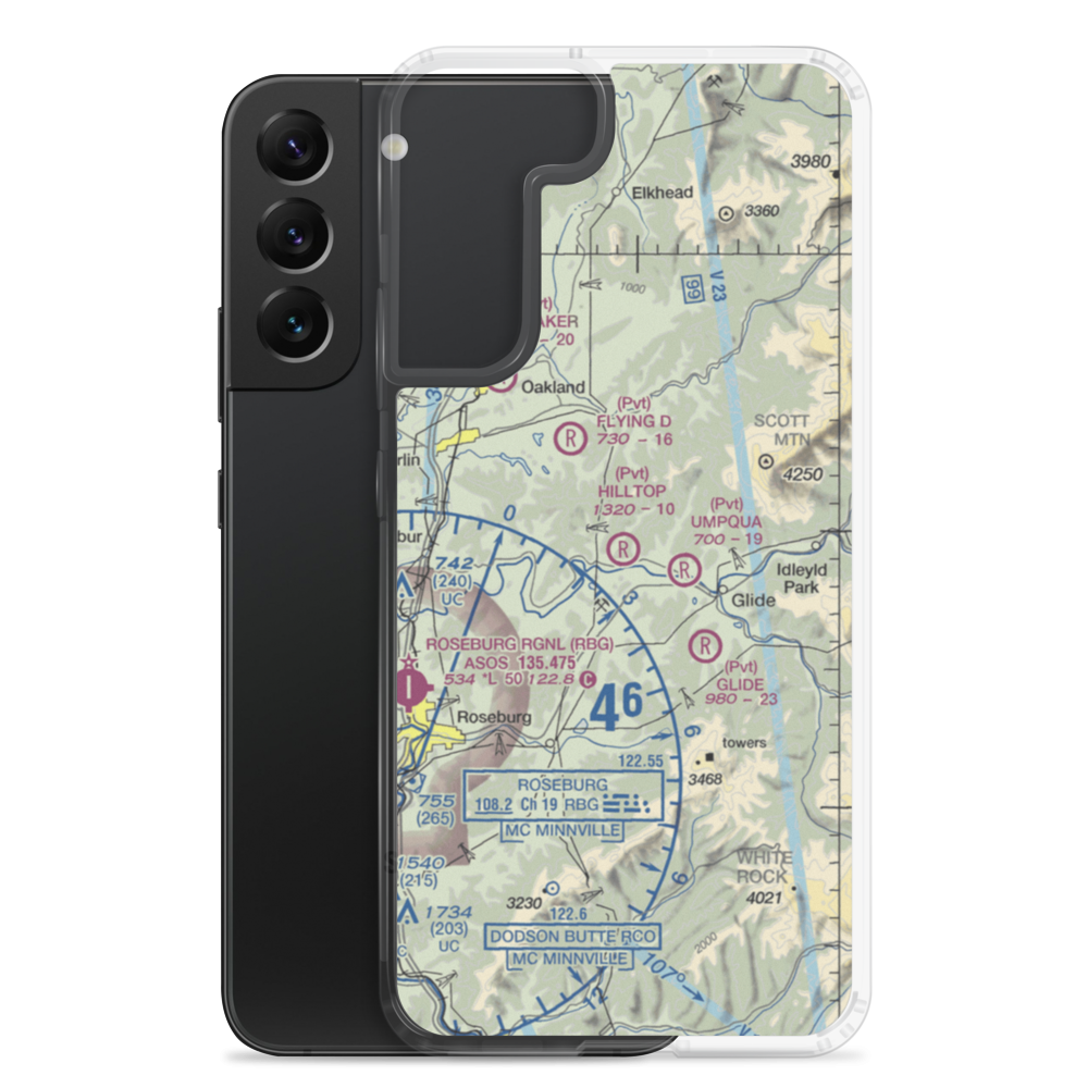 Hilltop Airport (98TE) VFR Sectional Samsung Case Samsung Galaxy S22 Plus model shown