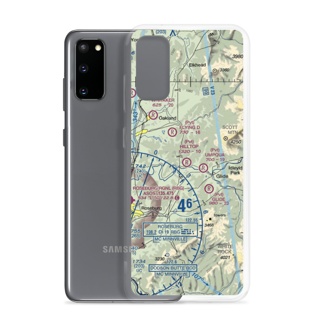 Hilltop Airport (98TE) VFR Sectional Samsung Case Samsung Galaxy S20 model shown