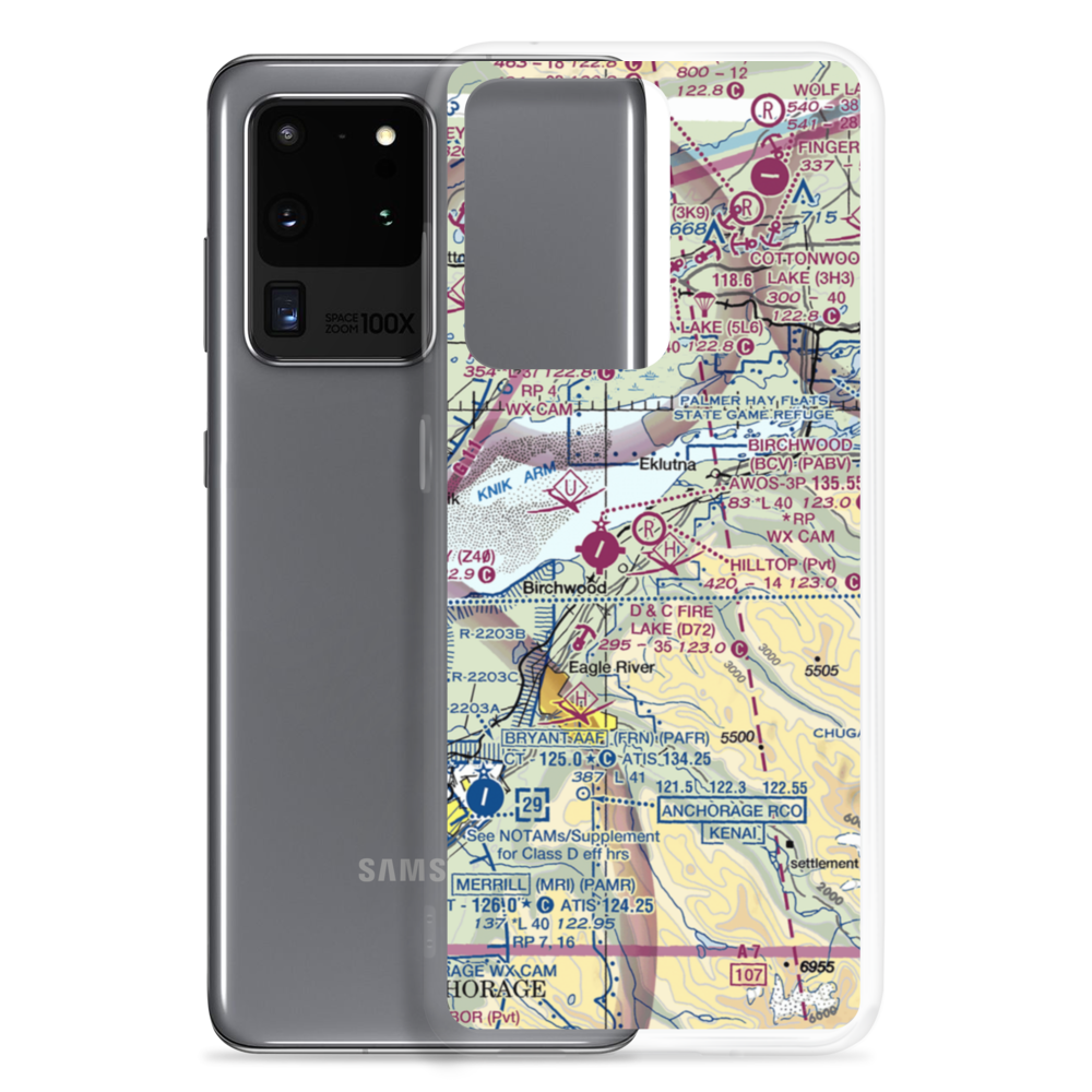 Hilltop Airport (AK24) VFR Sectional Samsung Case Samsung Galaxy S20 Ultra model shown