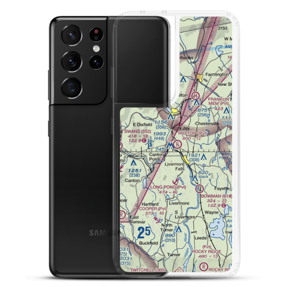 Hilltop Airport (ME92) VFR Sectional Samsung Case Samsung Galaxy S21 Ultra model shown