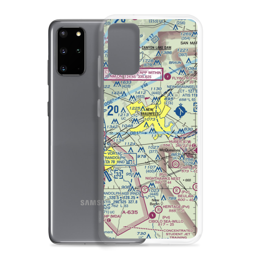Hilltop Ranch Airport (9TA1) VFR Sectional Samsung Case Samsung Galaxy S20 Plus model shown