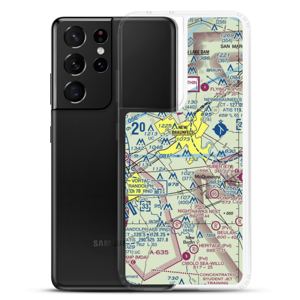 Hilltop Ranch Airport (9TA1) VFR Sectional Samsung Case Samsung Galaxy S21 Ultra model shown