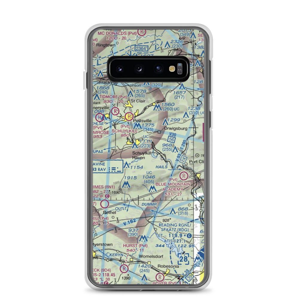 Hillview Airport (2PA2) VFR Sectional Samsung Case Samsung Galaxy S10 model shown