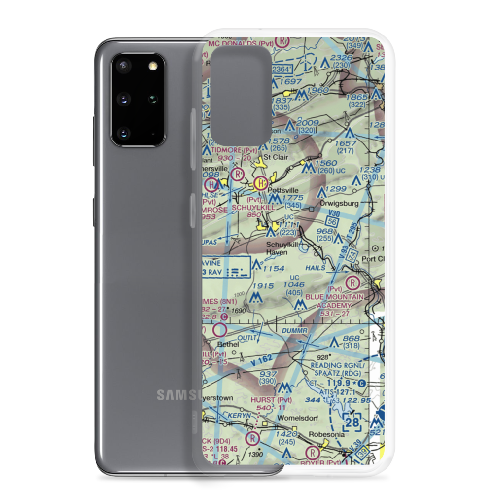 Hillview Airport (2PA2) VFR Sectional Samsung Case Samsung Galaxy S20 Plus model shown