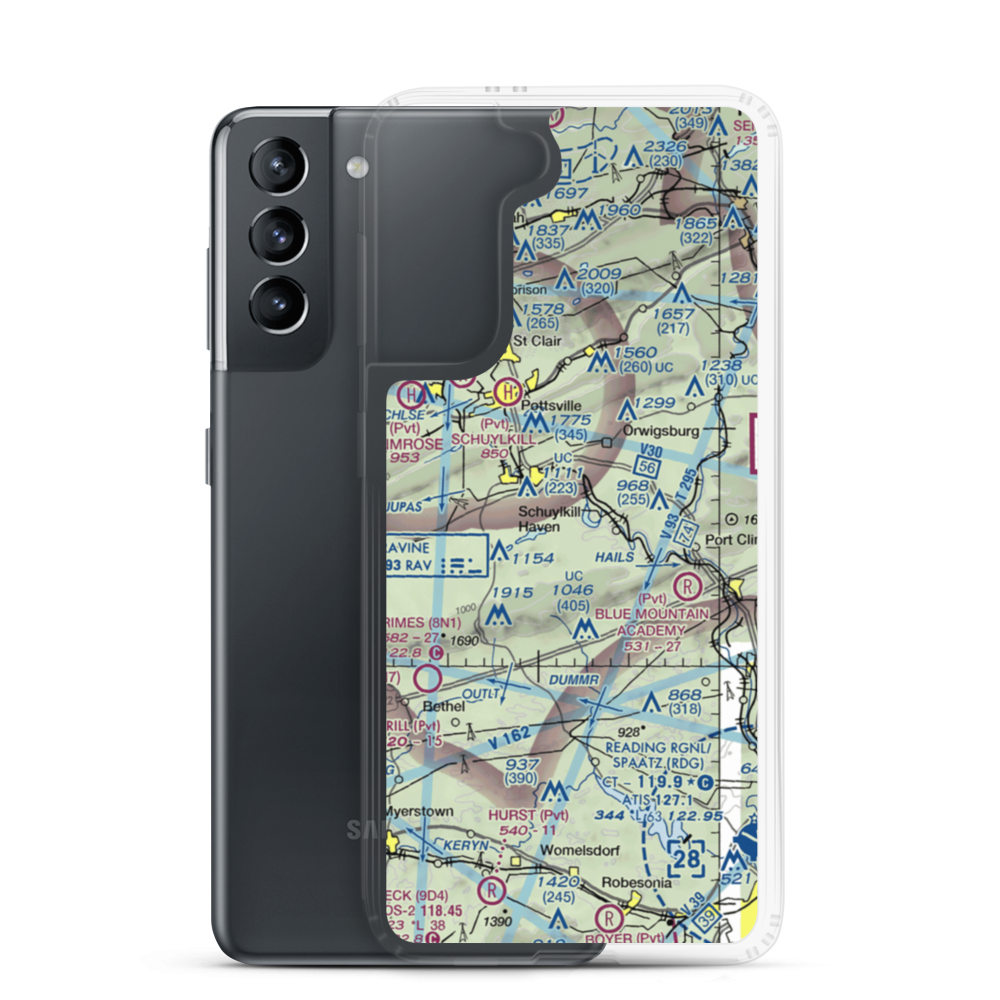 Hillview Airport (2PA2) VFR Sectional Samsung Case Samsung Galaxy S21 model shown