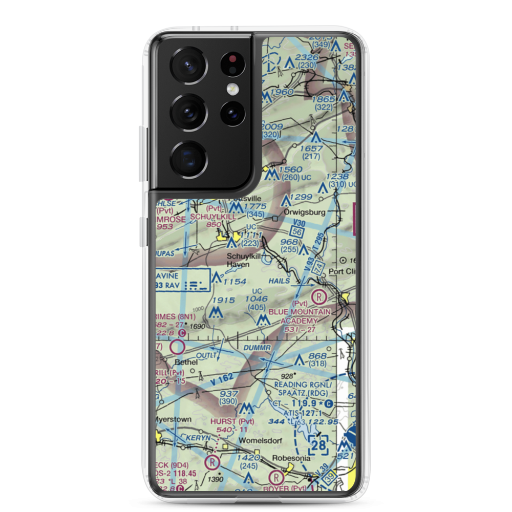 Hillview Airport (2PA2) VFR Sectional Samsung Case Samsung Galaxy S21 Ultra model shown