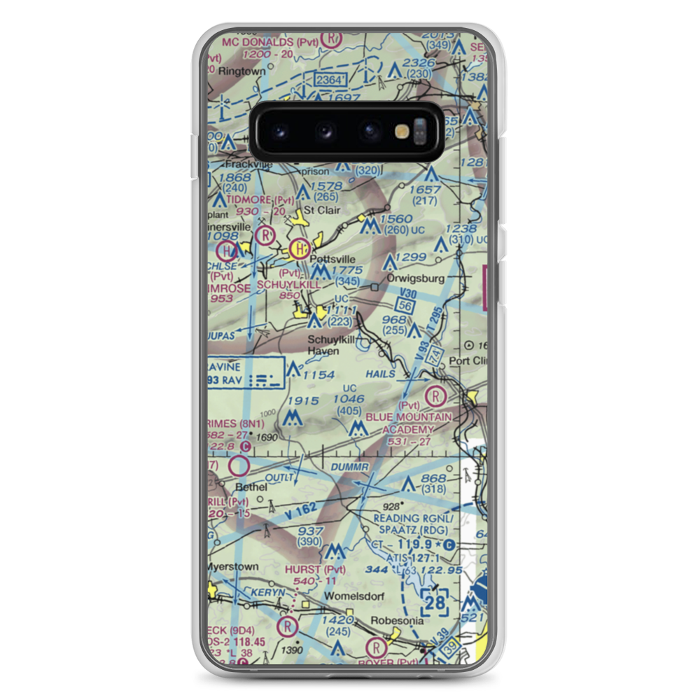 Hillview Airport (2PA2) VFR Sectional Samsung Case Samsung Galaxy S10+ model shown