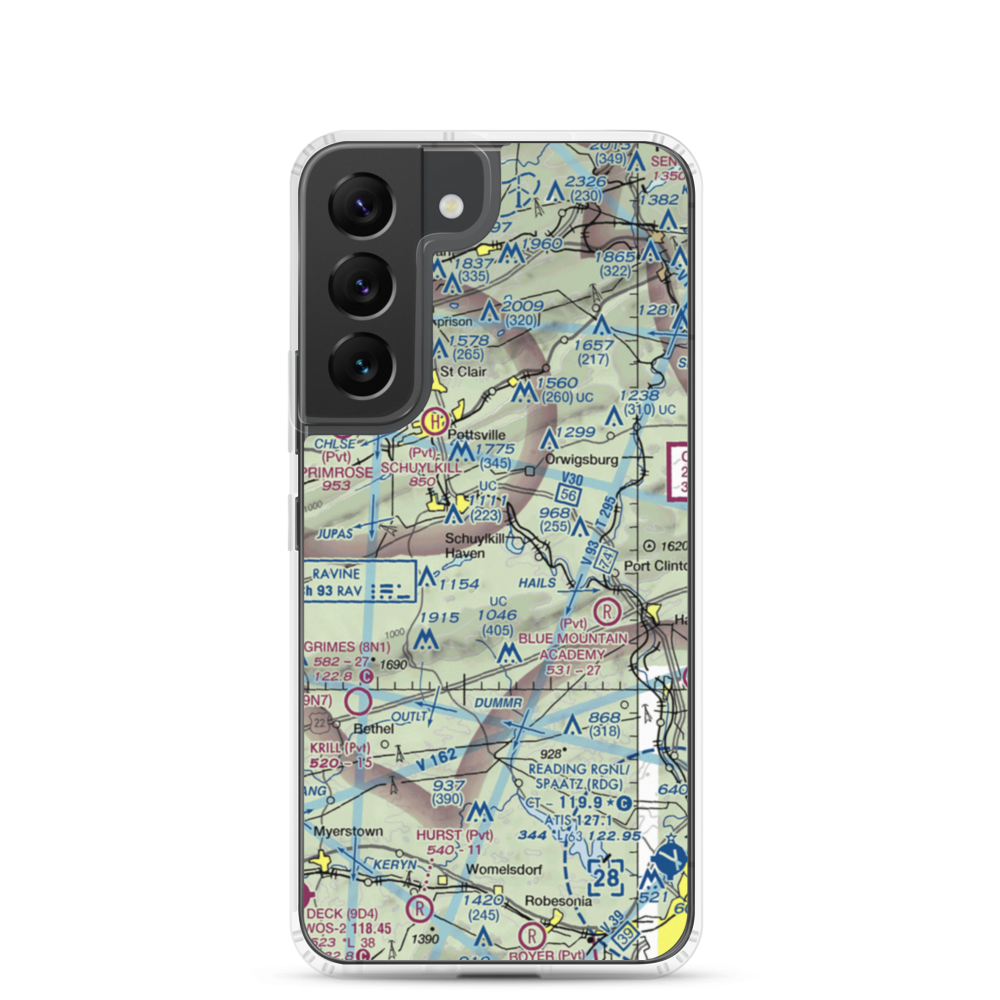Hillview Airport (2PA2) VFR Sectional Samsung Case Samsung Galaxy S22 model shown