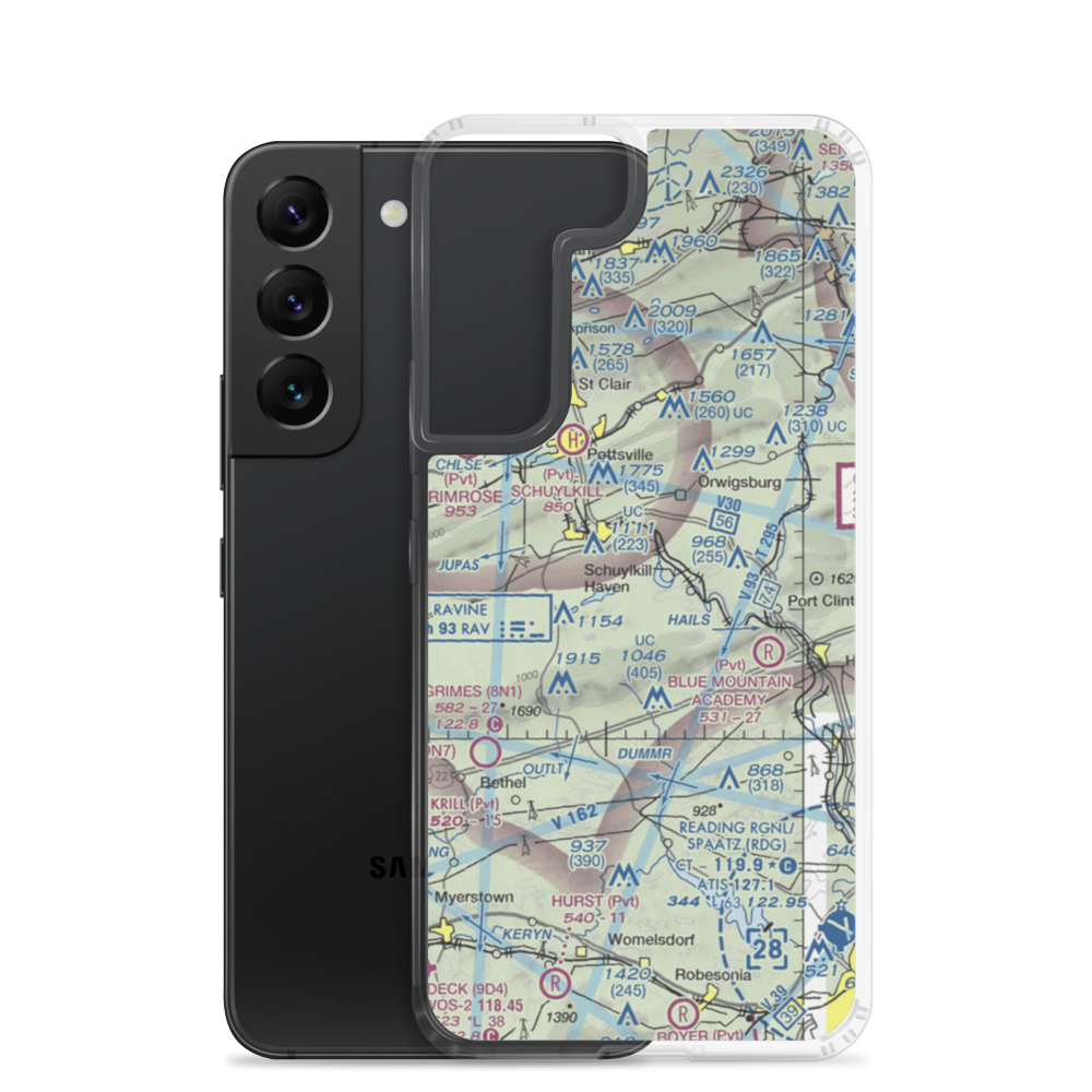 Hillview Airport (2PA2) VFR Sectional Samsung Case Samsung Galaxy S22 model shown
