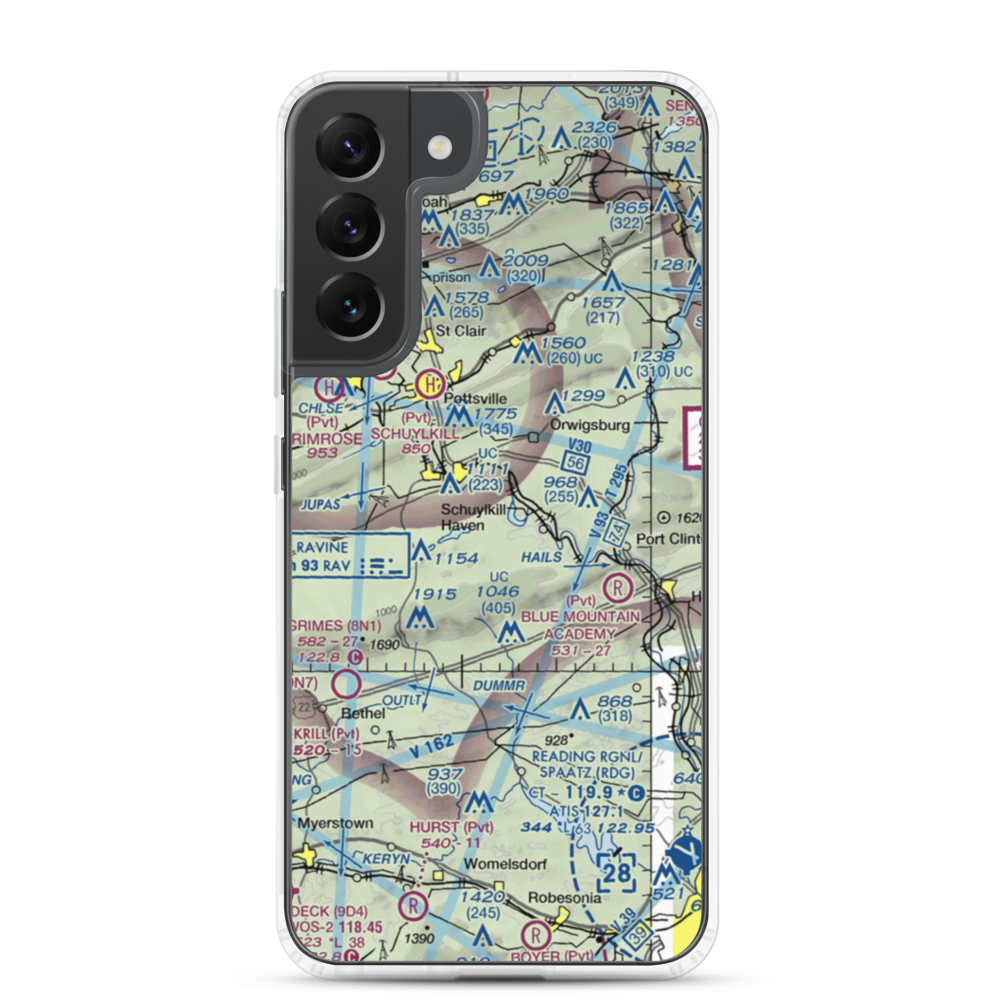 Hillview Airport (2PA2) VFR Sectional Samsung Case Samsung Galaxy S22 Plus model shown