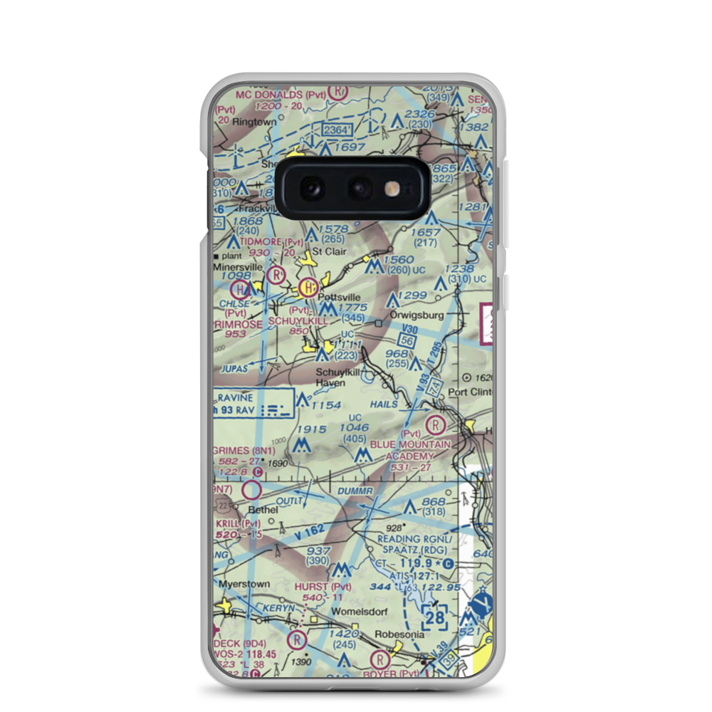 Hillview Airport (2PA2) VFR Sectional Samsung Case Samsung Galaxy S10e model shown