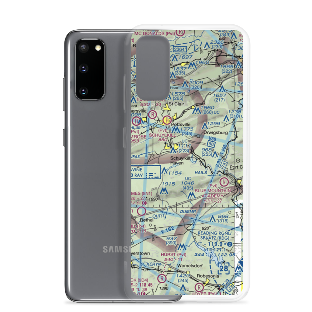 Hillview Airport (2PA2) VFR Sectional Samsung Case Samsung Galaxy S20 model shown