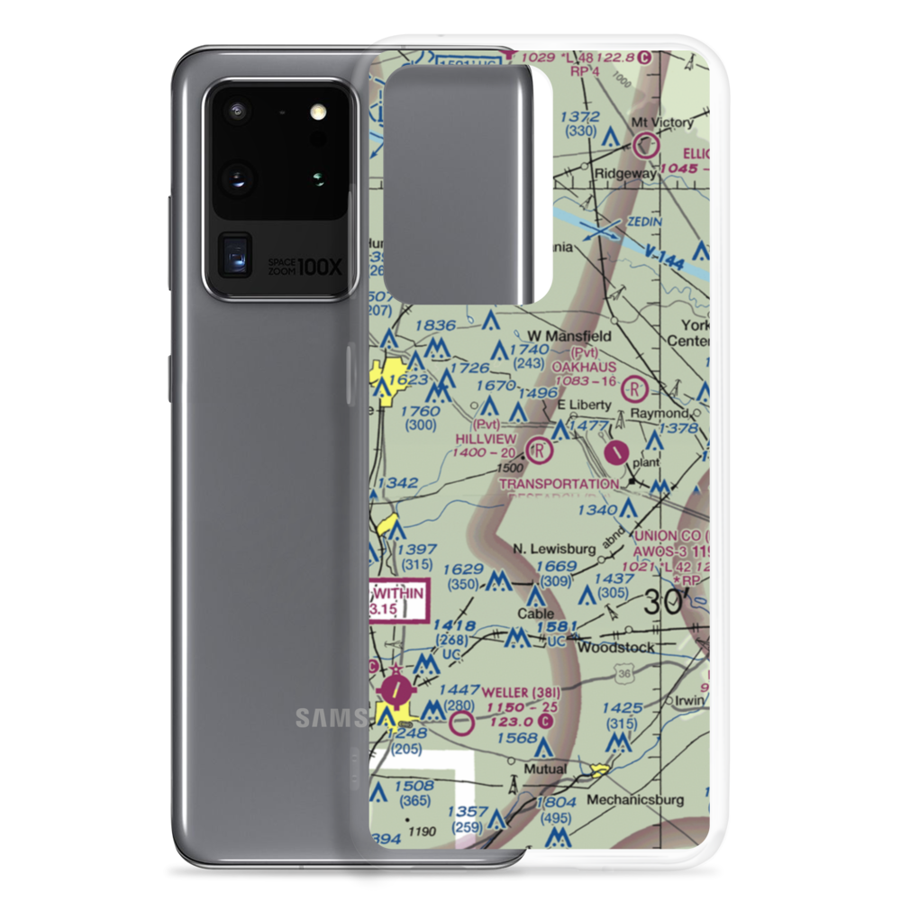 Hillview Airstrip (OI38) VFR Sectional Samsung Case Samsung Galaxy S20 Ultra model shown