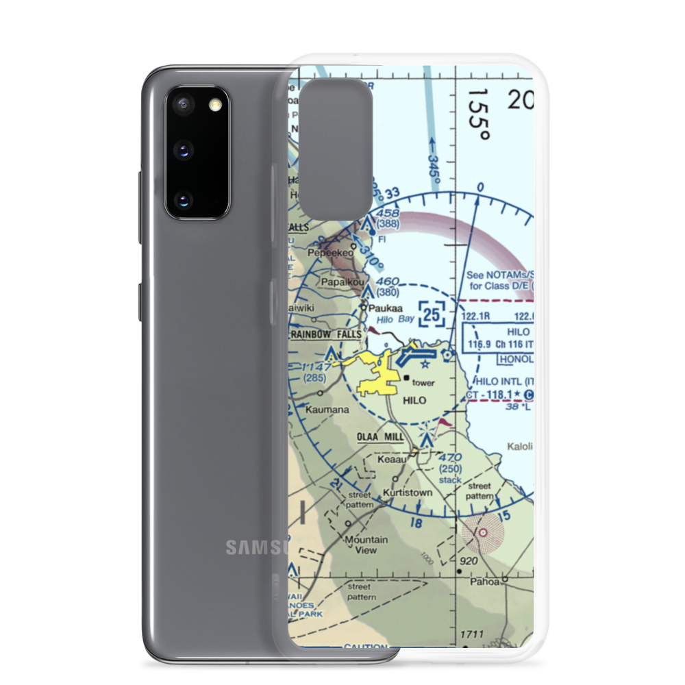 Hilo International Airport (ITO) VFR Sectional Samsung Case Samsung Galaxy S20 model shown