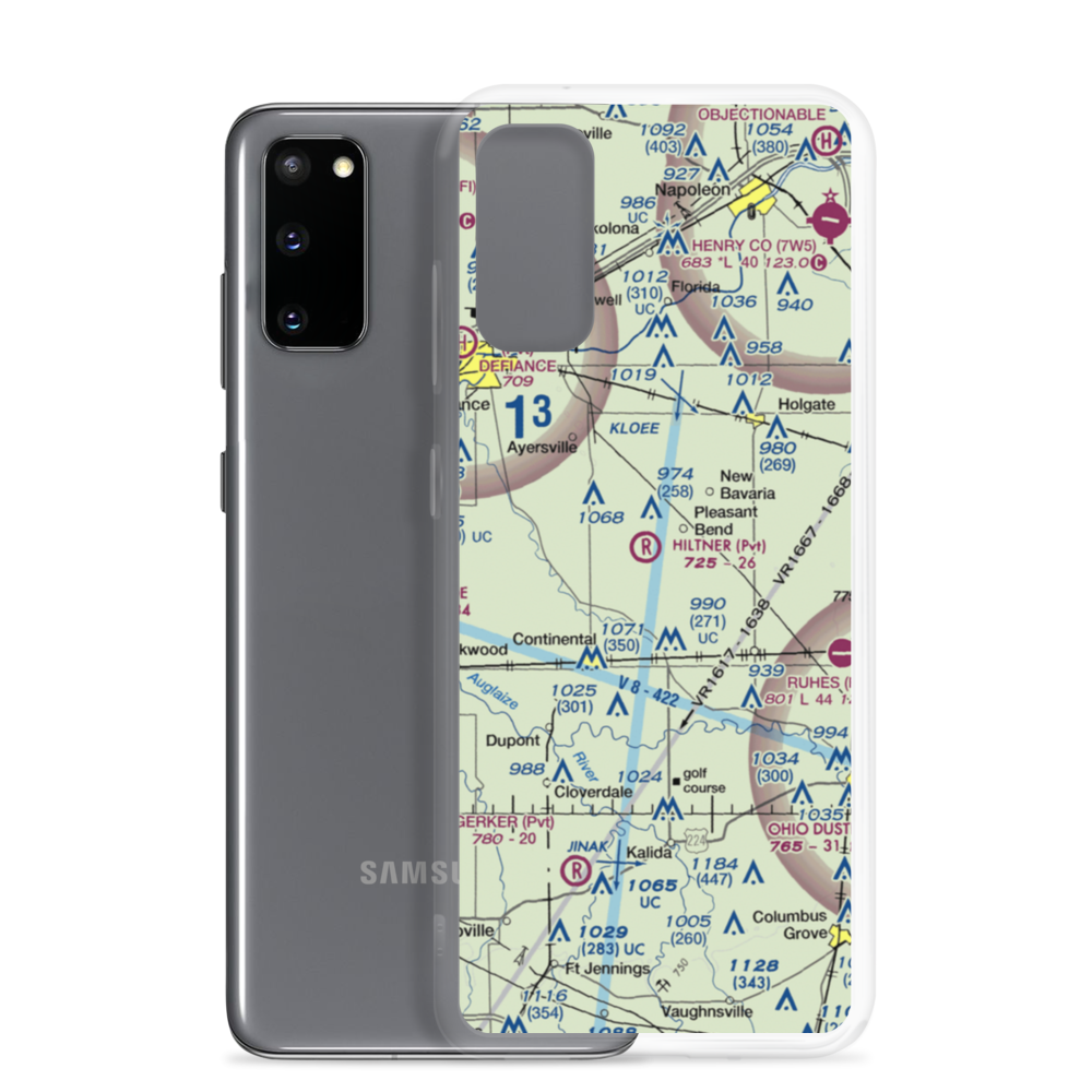 Hiltner Airport (OH19) VFR Sectional Samsung Case Samsung Galaxy S20 model shown