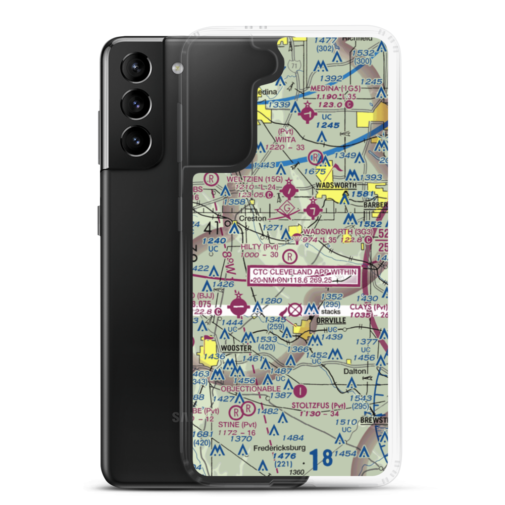 Hilty Field (OI68) VFR Sectional Samsung Case Samsung Galaxy S21 Plus model shown