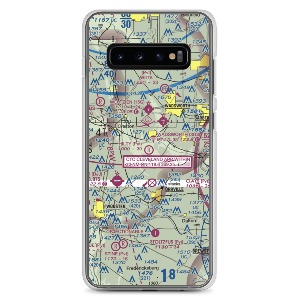 Hilty Field (OI68) VFR Sectional Samsung Case Samsung Galaxy S10+ model shown