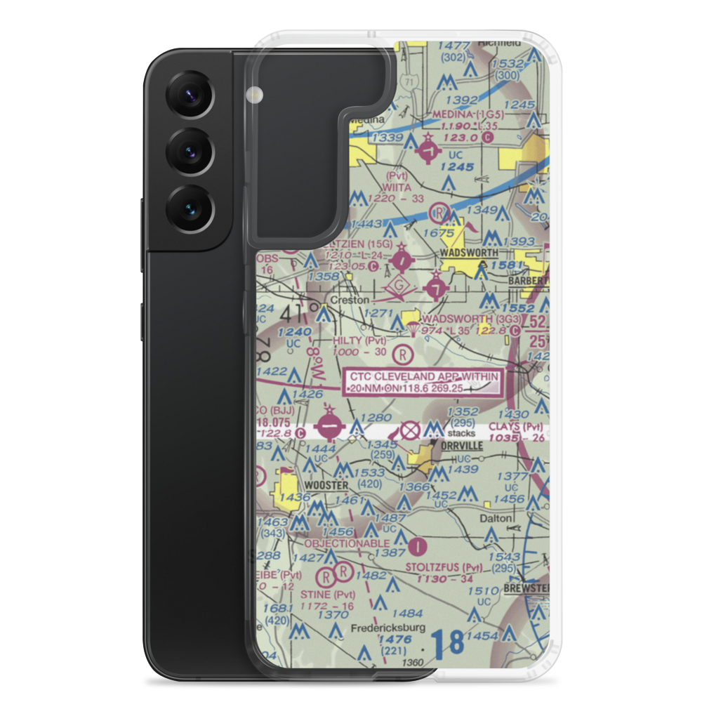 Hilty Field (OI68) VFR Sectional Samsung Case Samsung Galaxy S22 Plus model shown