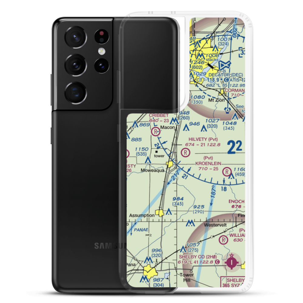 Hilvety Airport (5LL1) VFR Sectional Samsung Case Samsung Galaxy S21 Ultra model shown