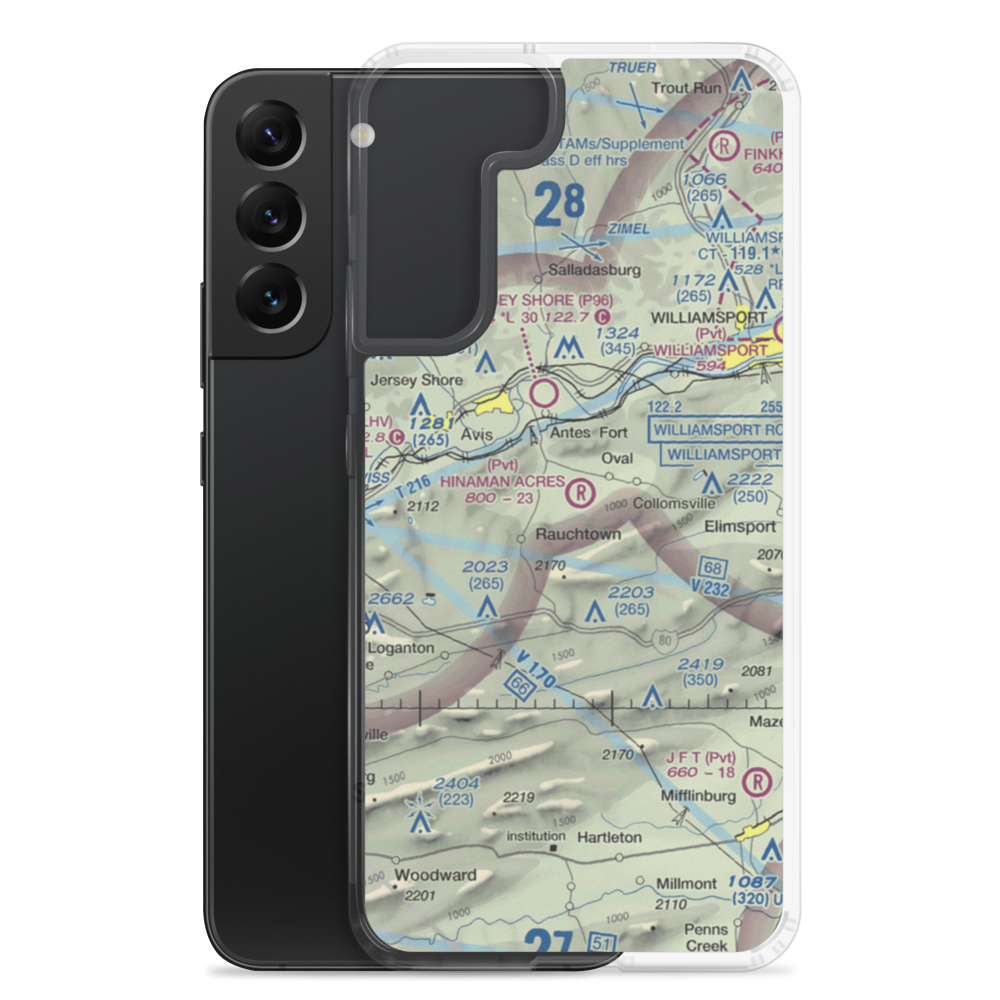 Hinaman Acres Airport (1PA0) VFR Sectional Samsung Case Samsung Galaxy S22 Plus model shown
