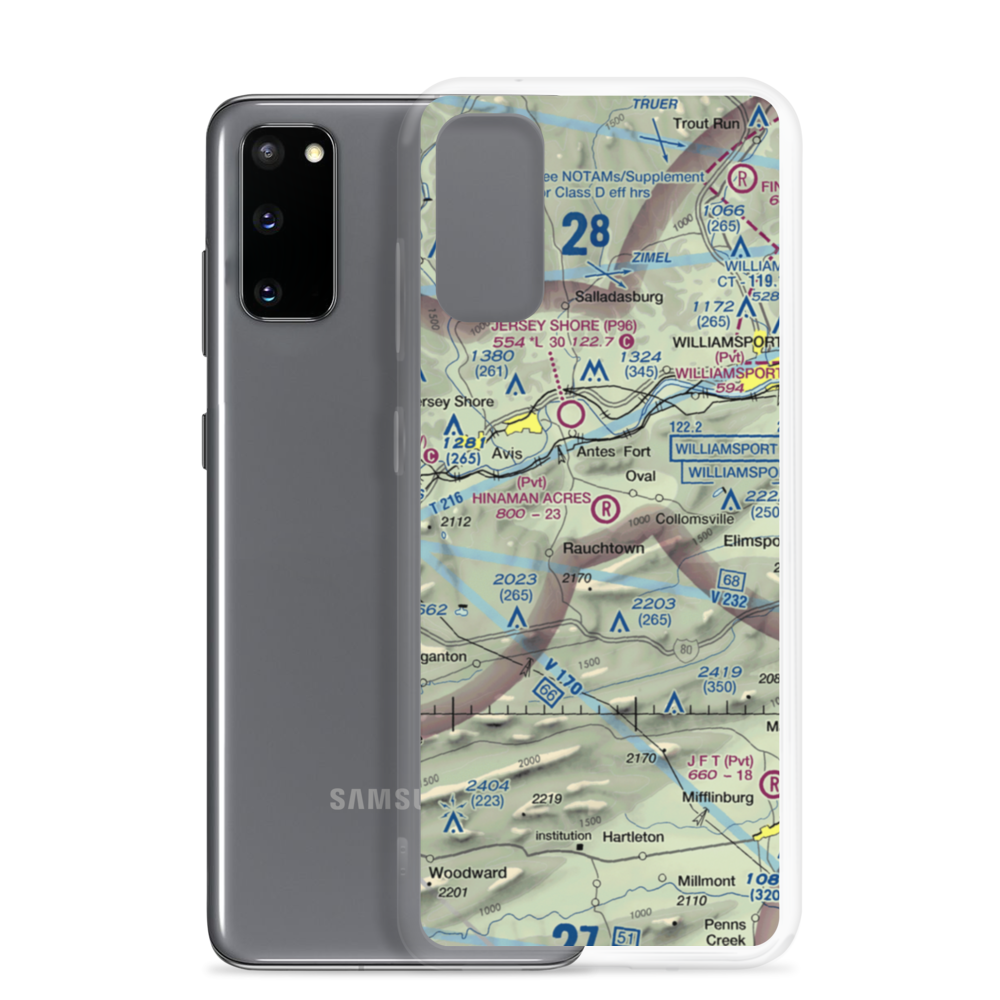 Hinaman Acres Airport (1PA0) VFR Sectional Samsung Case Samsung Galaxy S20 model shown