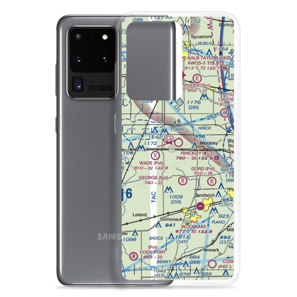 Hinckley Airport (0C2) VFR Sectional Samsung Case Samsung Galaxy S20 Ultra model shown