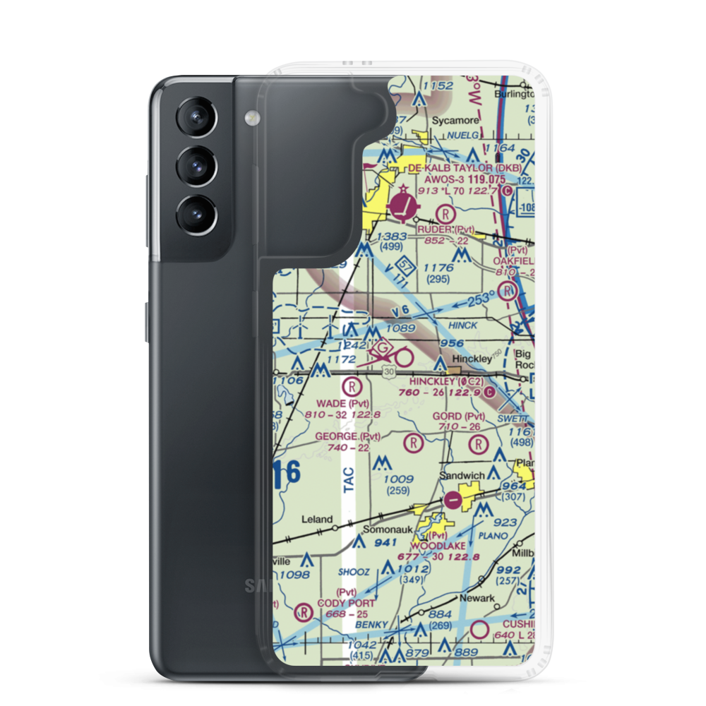 Hinckley Airport (0C2) VFR Sectional Samsung Case Samsung Galaxy S21 model shown