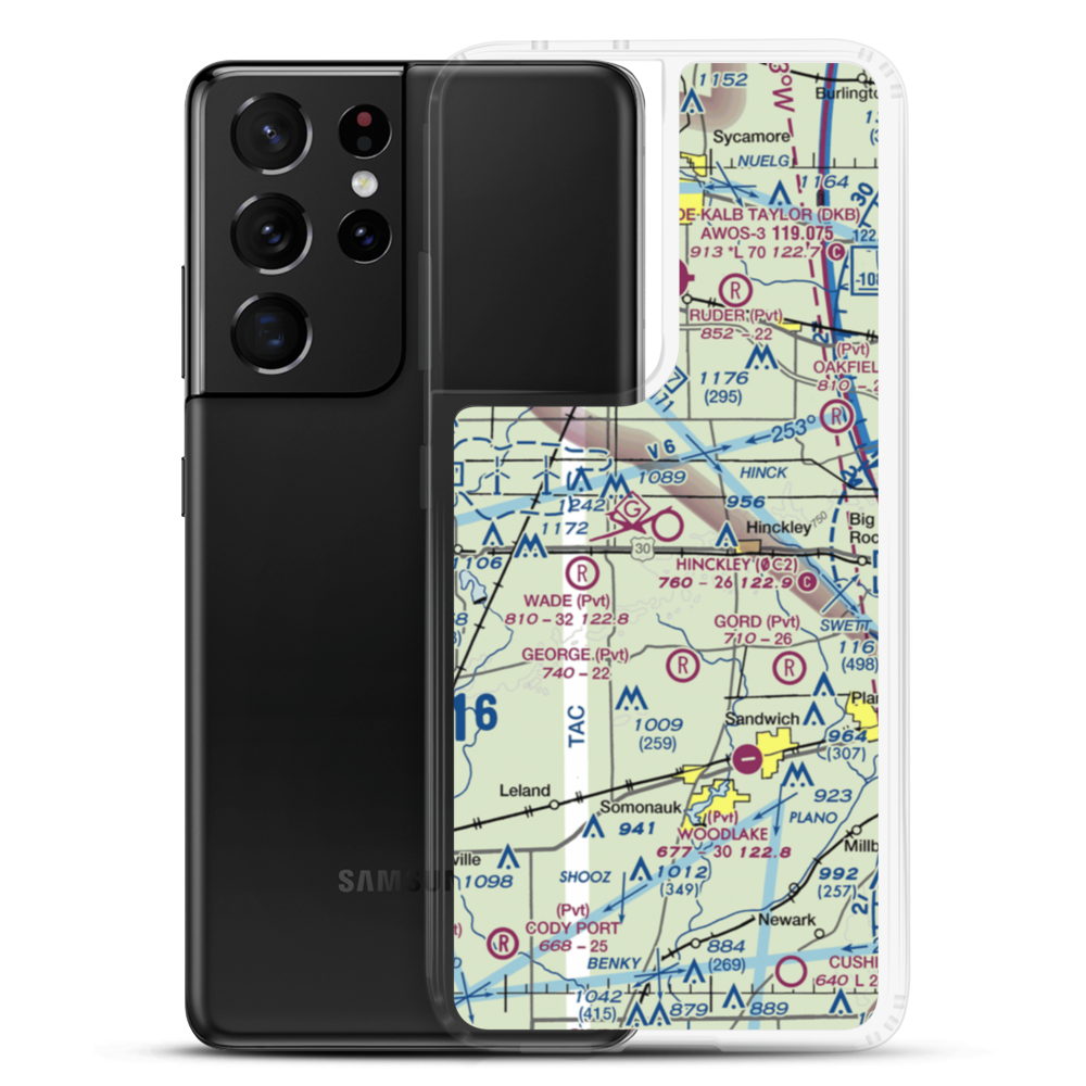 Hinckley Airport (0C2) VFR Sectional Samsung Case Samsung Galaxy S21 Ultra model shown