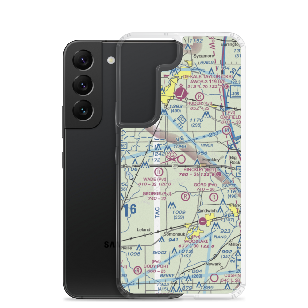 Hinckley Airport (0C2) VFR Sectional Samsung Case Samsung Galaxy S22 model shown