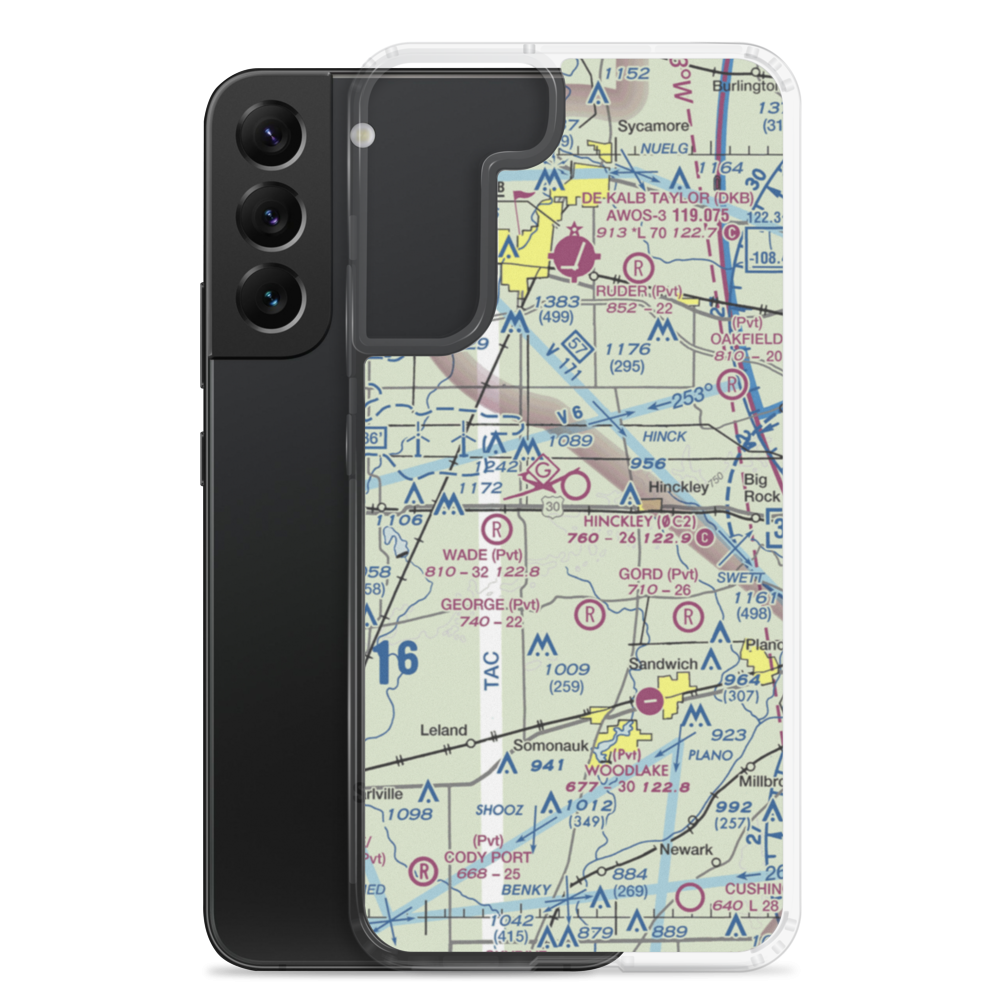 Hinckley Airport (0C2) VFR Sectional Samsung Case Samsung Galaxy S22 Plus model shown