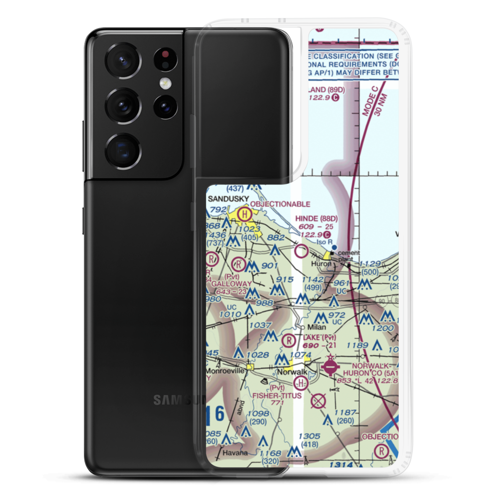 Hinde Airport (88D) VFR Sectional Samsung Case Samsung Galaxy S21 Ultra model shown