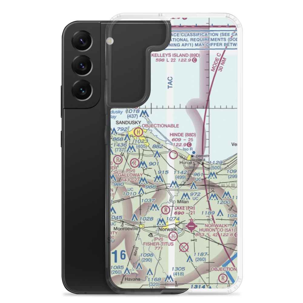 Hinde Airport (88D) VFR Sectional Samsung Case Samsung Galaxy S22 Plus model shown