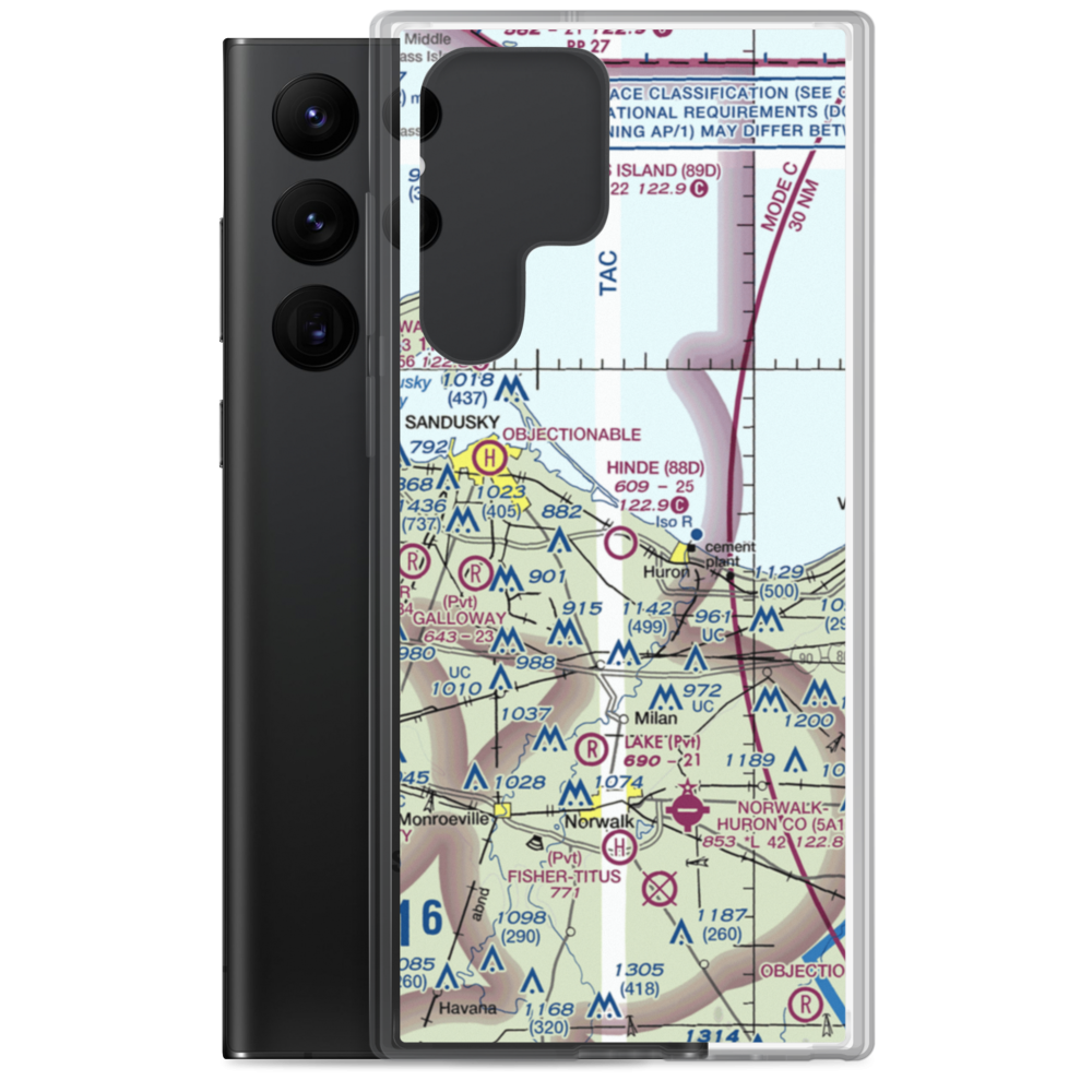 Hinde Airport (88D) VFR Sectional Samsung Case Samsung Galaxy S22 Ultra model shown