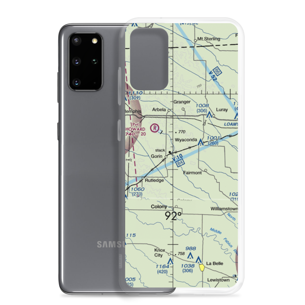 Hines Airport (1MO7) VFR Sectional Samsung Case Samsung Galaxy S20 Plus model shown