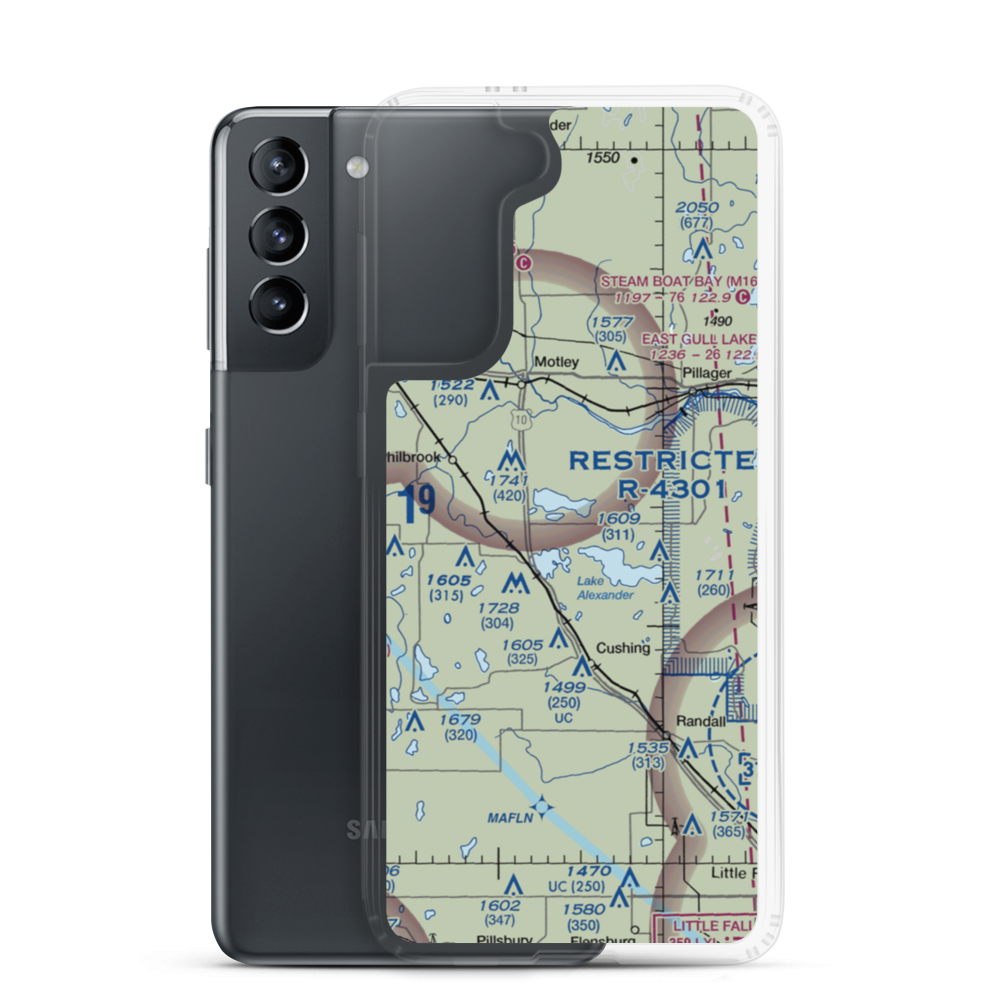 Hines Farm Airport (18MN) VFR Sectional Samsung Case Samsung Galaxy S21 model shown