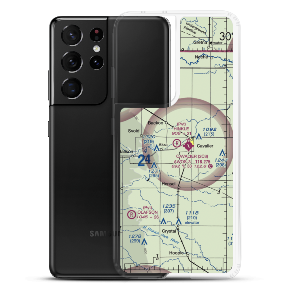 Hinkle Airport (9ND8) VFR Sectional Samsung Case Samsung Galaxy S21 Ultra model shown