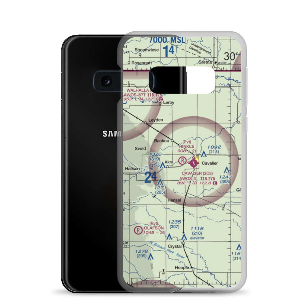 Hinkle Airport (9ND8) VFR Sectional Samsung Case Samsung Galaxy S10e model shown