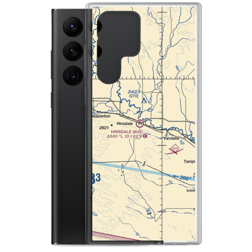 Hinsdale Airport (6U5) VFR Sectional Samsung Case Samsung Galaxy S22 Ultra model shown
