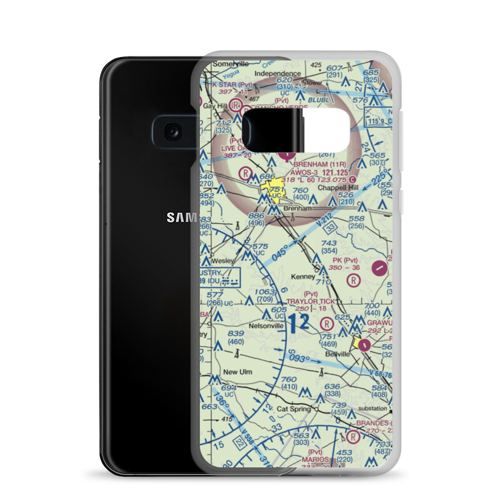 Hinson Airport (32TX) VFR Sectional Samsung Case Samsung Galaxy S10e model shown