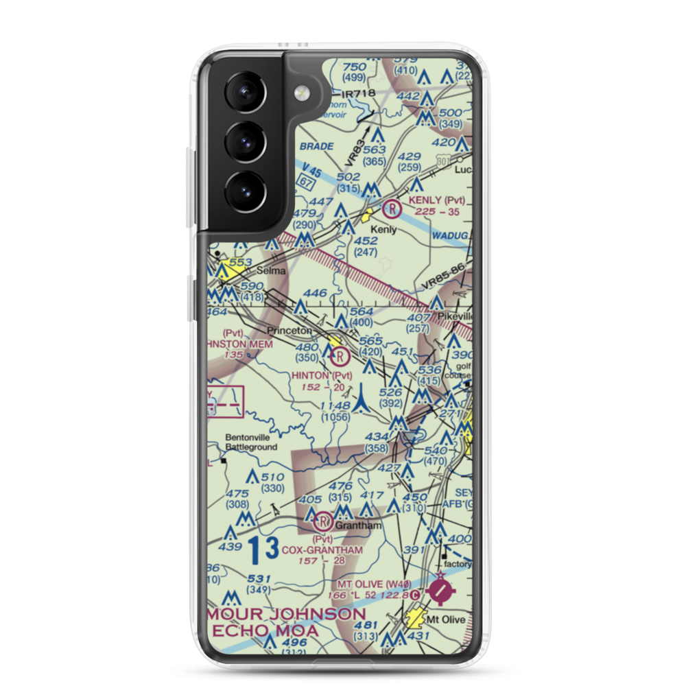 Hinton Field (NC72) VFR Sectional Samsung Case Samsung Galaxy S21 Plus model shown