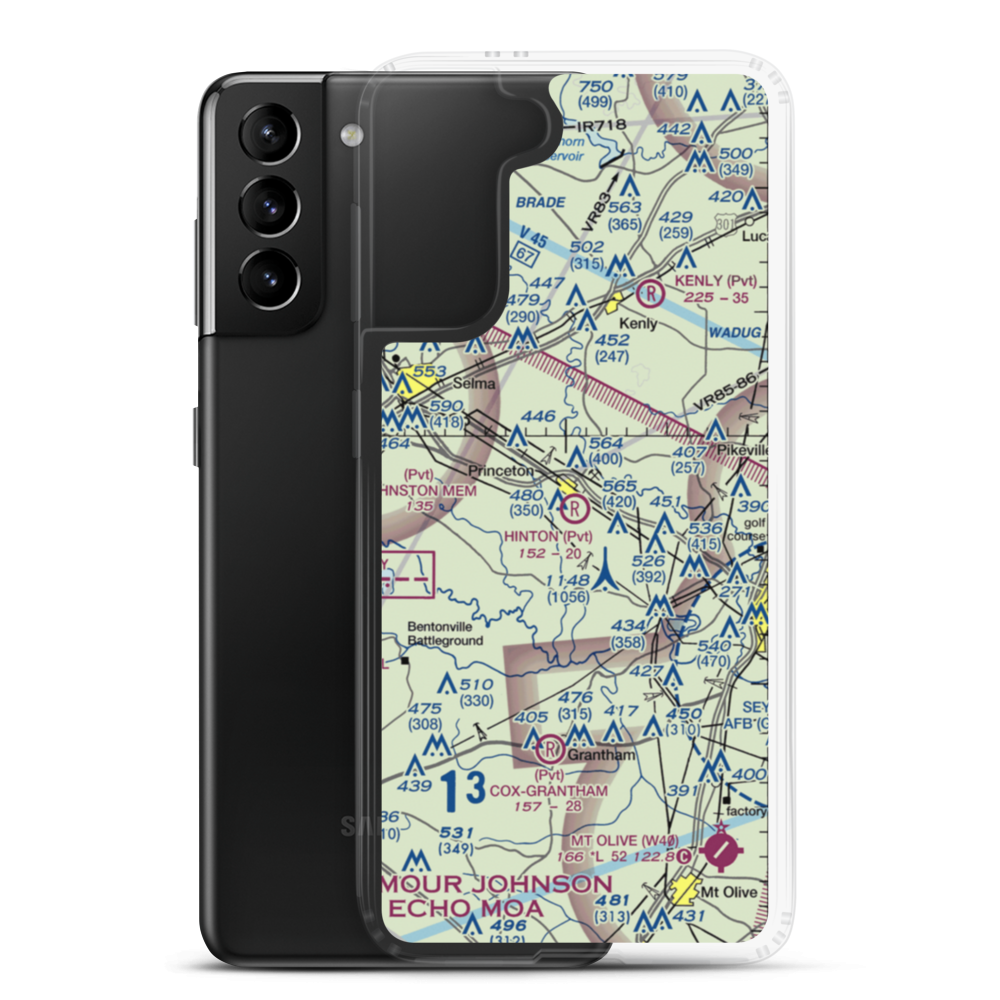 Hinton Field (NC72) VFR Sectional Samsung Case Samsung Galaxy S21 Plus model shown