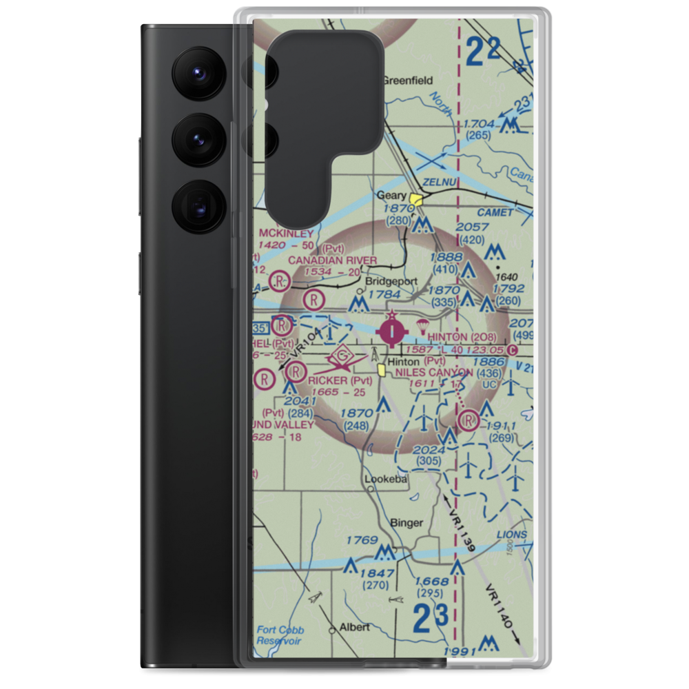 Hinton Municipal Airport (2O8) VFR Sectional Samsung Case Samsung Galaxy S22 Ultra model shown