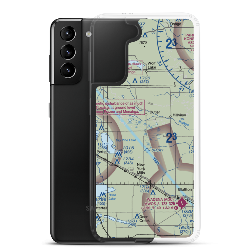 Hintzman Private Airport (4MN1) VFR Sectional Samsung Case Samsung Galaxy S21 Plus model shown