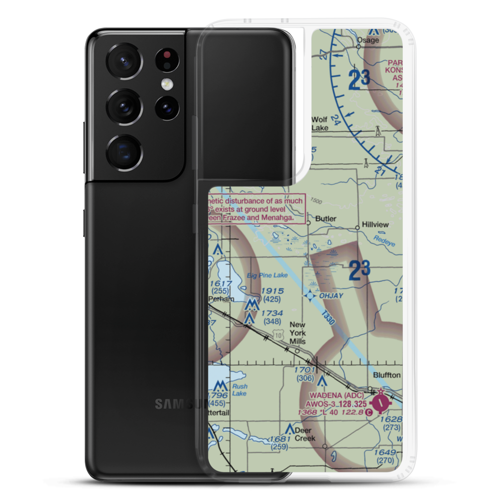 Hintzman Private Airport (4MN1) VFR Sectional Samsung Case Samsung Galaxy S21 Ultra model shown