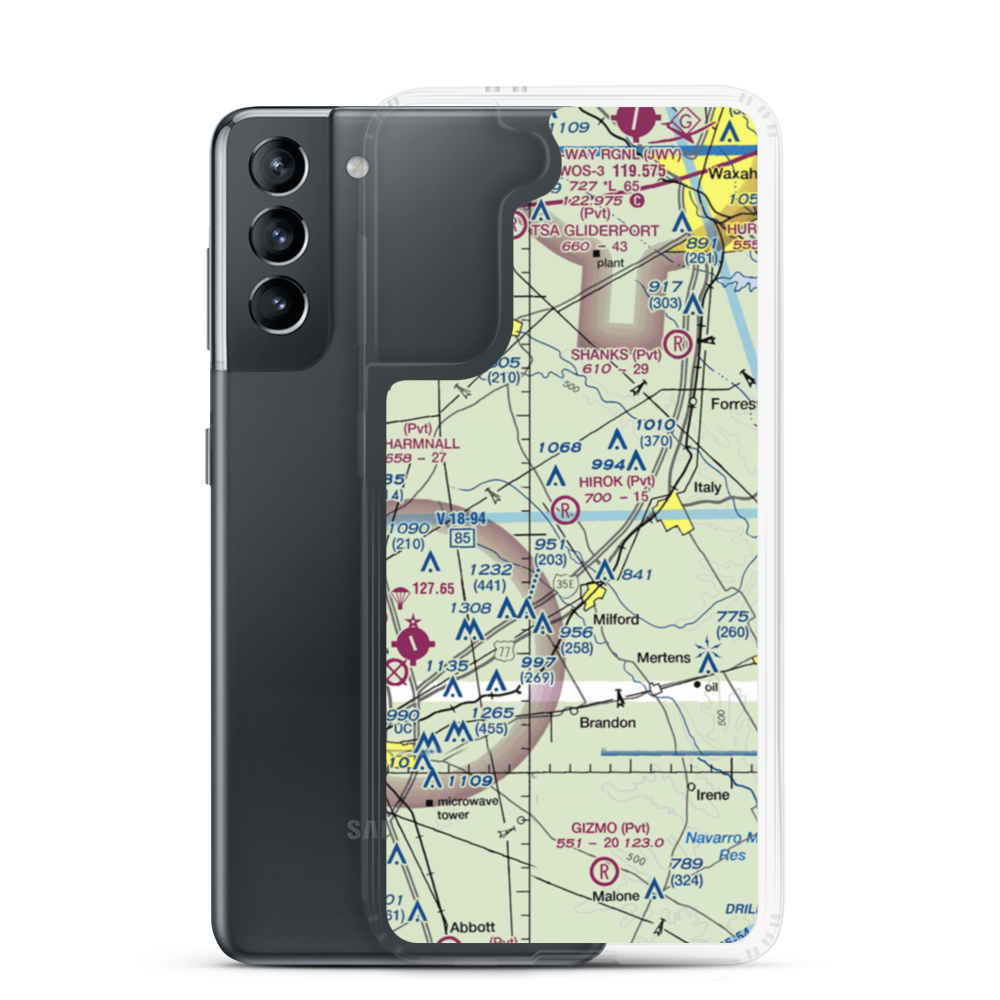 Hirok Airport (TE50) VFR Sectional Samsung Case Samsung Galaxy S21 model shown