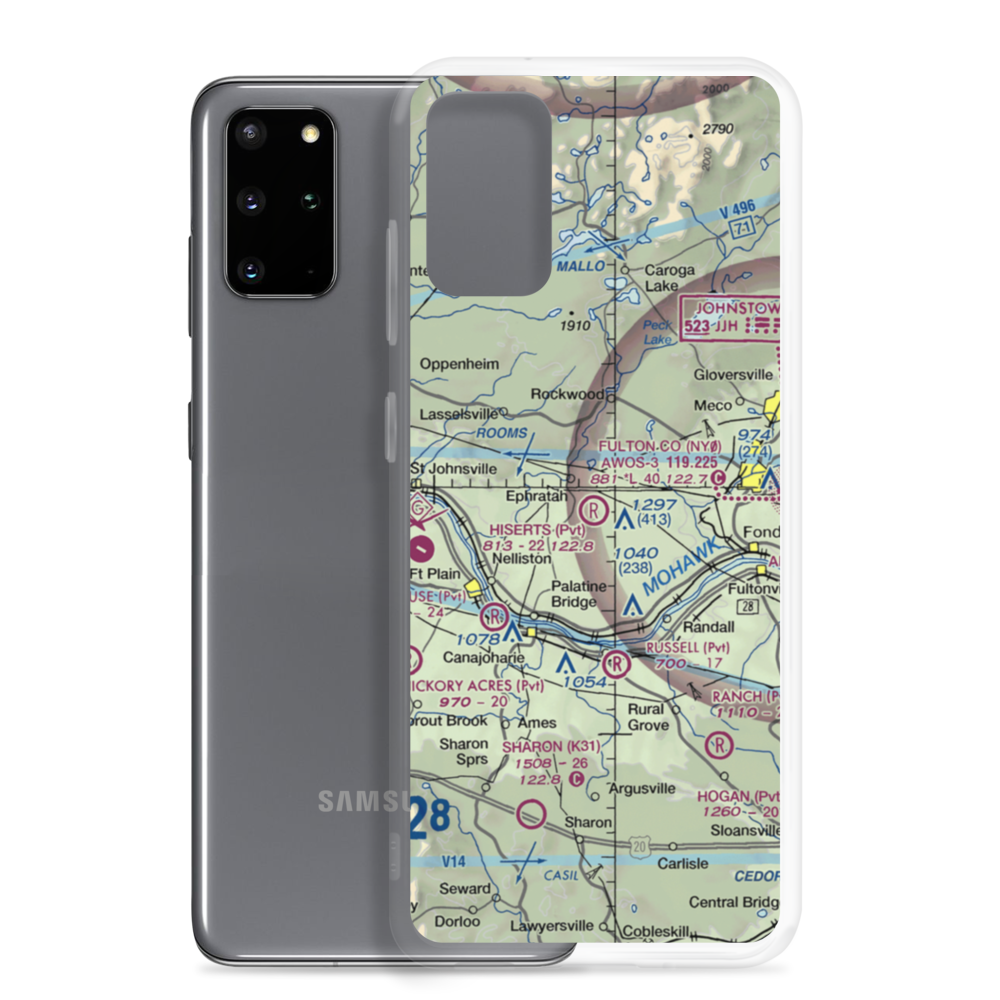 Hiserts Airpark Inc Airport (3NY7) VFR Sectional Samsung Case Samsung Galaxy S20 Plus model shown