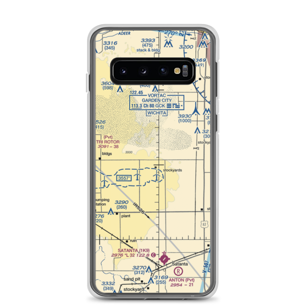 Hitch Feeders Ii Inc. Airport (1KS7) VFR Sectional Samsung Case Samsung Galaxy S10 model shown