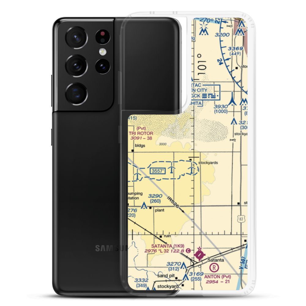 Hitch Feeders Ii Inc. Airport (1KS7) VFR Sectional Samsung Case Samsung Galaxy S21 Ultra model shown